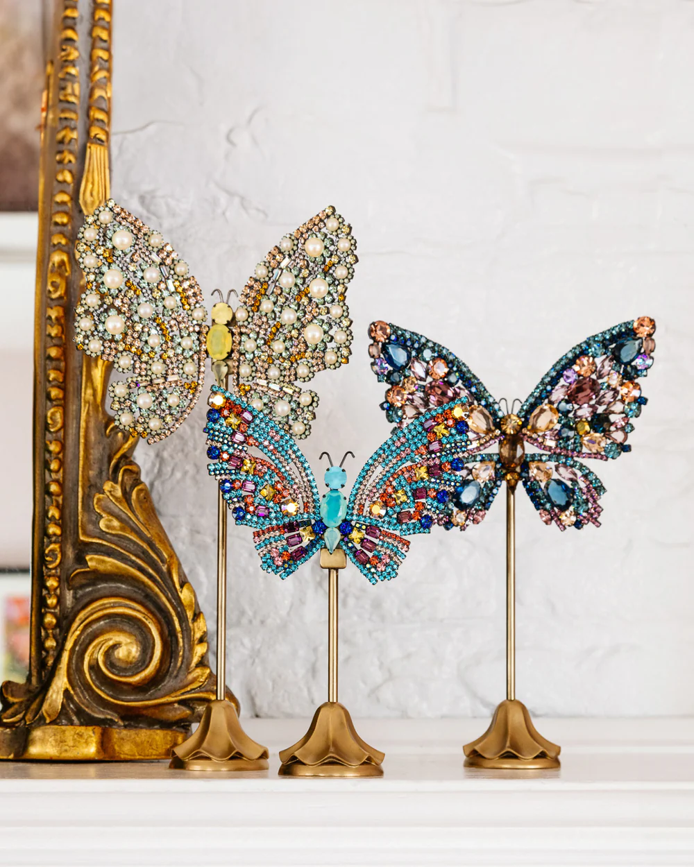 Jeweled butterfly decor